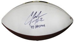 Charles Woodson Michigan Wolverines Signed Autographed White Panel Football PAAS COA