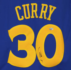 Stephen Curry Golden State Warriors Signed Autographed Blue #30 Jersey SGC Sticker Hologram Only