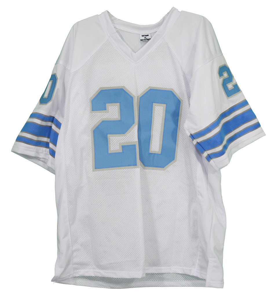 Barry Sanders Signed Detroit Lions Jersey PSA/DNA COA Autograph White Away