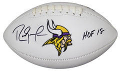 Randy Moss Minnesota Vikings Signed Autographed White Panel Logo Football Fanatics Certification