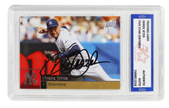 Derek Jeter New York Yankees Signed Autographed 2009 Upper Deck #261 Baseball Card Five Star Grading Certified
