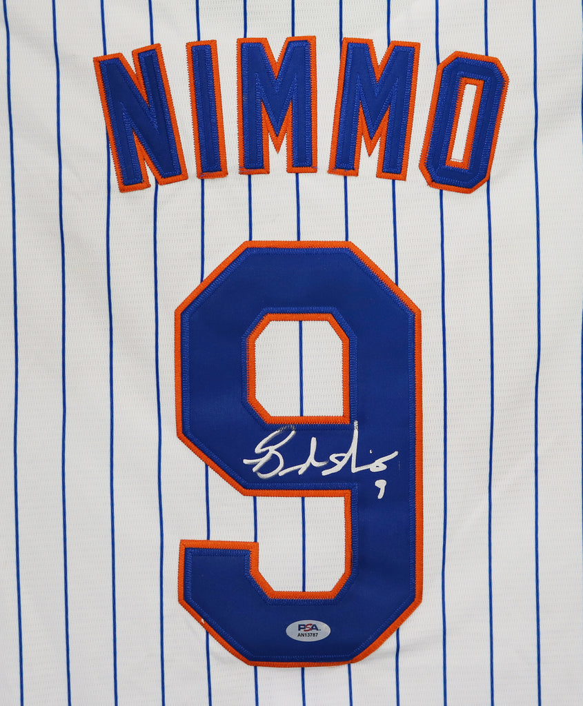 Brandon Nimmo New York Mets Signed Autographed White #9 Jersey PSA
