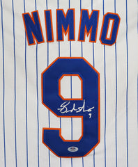 Brandon Nimmo New York Mets Signed Autographed White #9 Jersey PSA COA