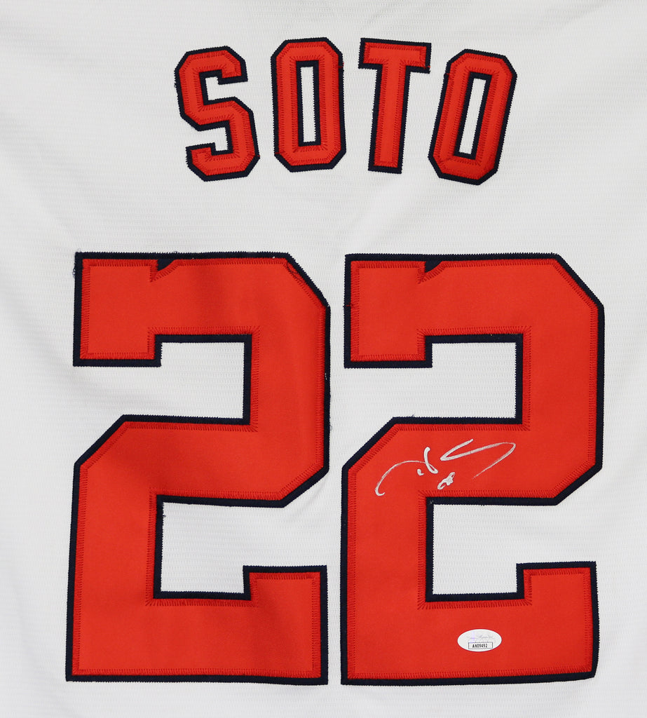 Juan Soto Washington Nationals Signed Autographed White #22 Jersey JSA –