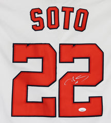 Juan Soto Washington Nationals Signed Autographed White #22 Jersey JSA COA