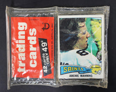 1975 Topps Football Unopened Sealed Partial Rack Pack - DAMAGE