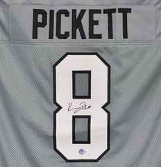 Kenny Pickett Pittsburgh Steelers Signed Autographed Gray #8 Custom Jersey Beckett Witness Certification