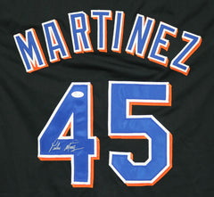 Pedro Martinez New York Mets Signed Autographed Black #45 Custom Jersey JSA Witnessed COA