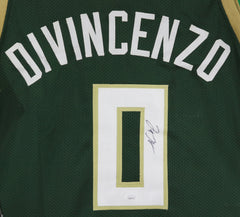 Donte DiVincenzo Milwaukee Bucks Signed Autographed Green #0 Custom Jersey JSA Witnessed COA