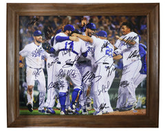 Kansas City Royals 2015 World Series Champions Team Signed Autographed 16" x 20" Framed Photo Authenticated Ink COA