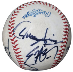 Eric Hosmer, Lorenzo Cain, Robinson Cano and 3 Others Signed Autographed Rawlings Official Major League Baseball with Display Holder - 6 Autographs
