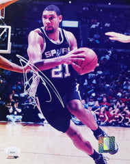 Tim Duncan San Antonio Spurs Signed Autographed 8" x 10" Photo JSA COA