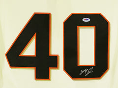 Madison Bumgarner San Francisco Giants Signed Autographed Cream #40 Jersey PSA COA