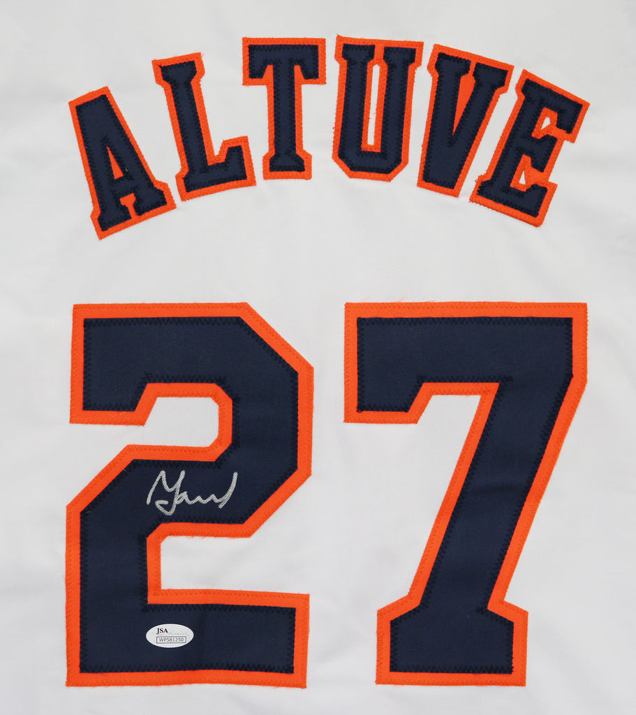 Jose Altuve Autographed and Framed White Astros Jersey