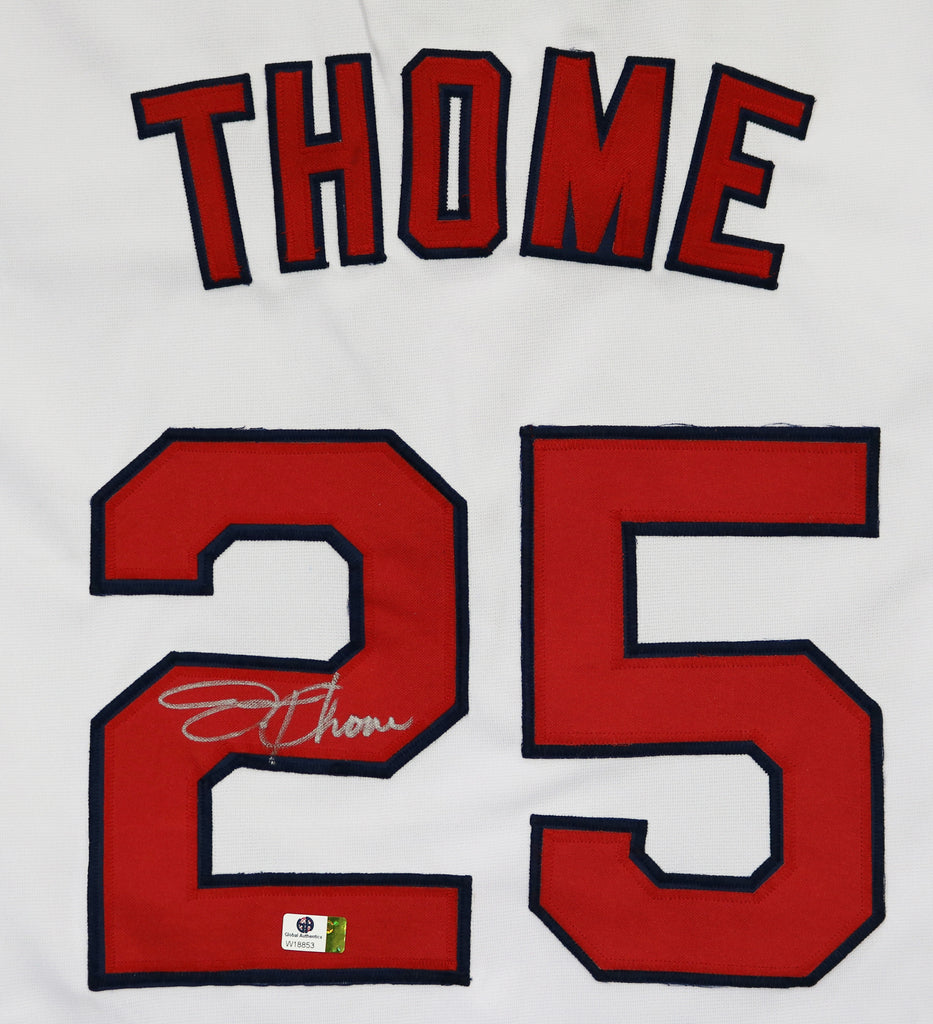 Jim Thome Cleveland Indians Signed Autographed White #25 Custom