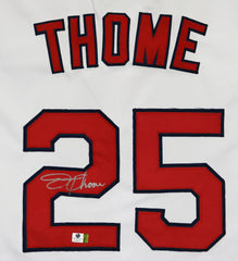 Jim Thome Cleveland Indians Signed Autographed White #25 Custom Jersey Witnessed Global COA