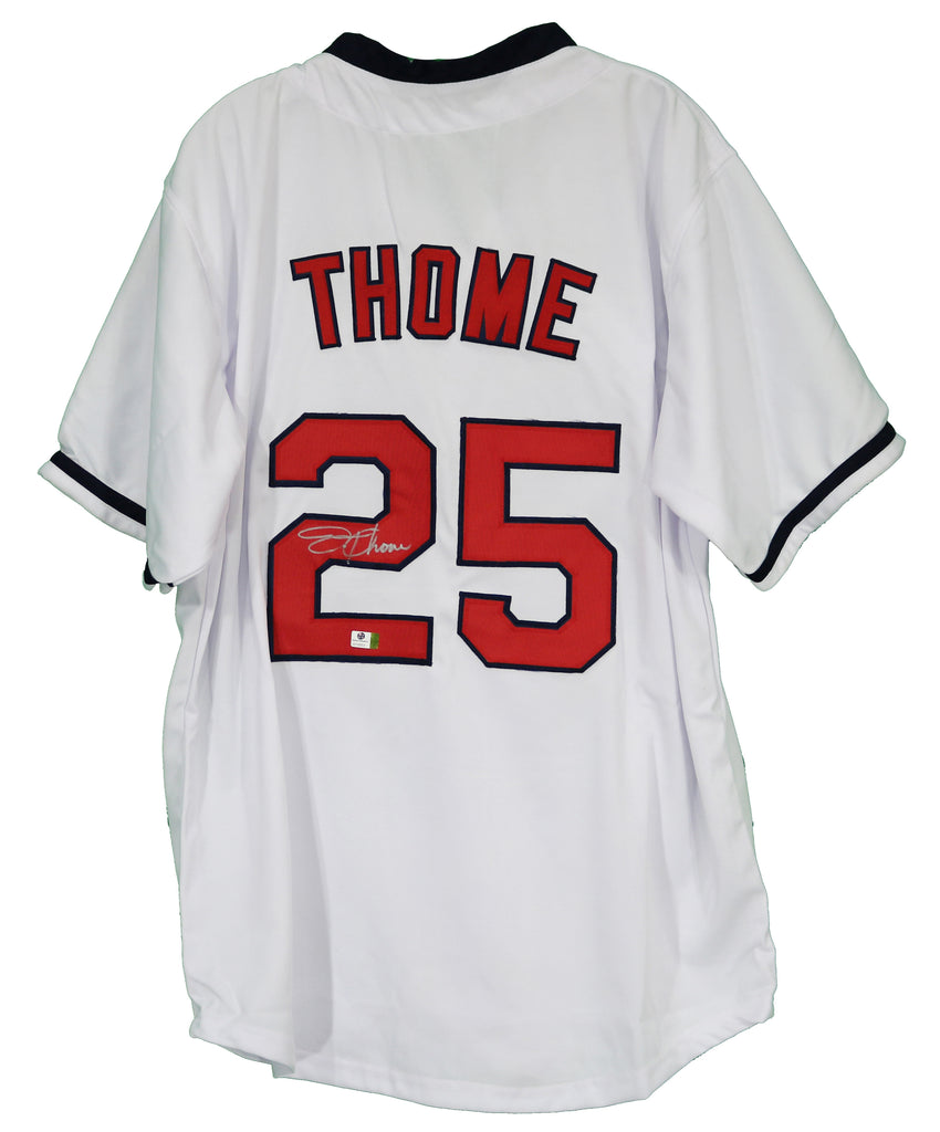 Jim Thome Cleveland Indians Signed Autographed White #25 Custom