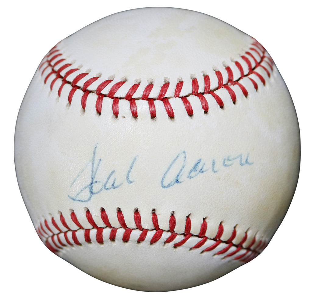 Hank Aaron Signed Autographed National League Baseball Beckett