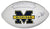 Tom Brady Michigan Wolverines Signed Autographed White Panel Logo Football JSA Letter COA with Display Holder