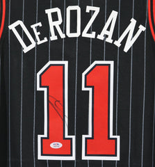DeMar DeRozan Chicago Bulls Signed Autographed Black #11 Jersey PSA COA