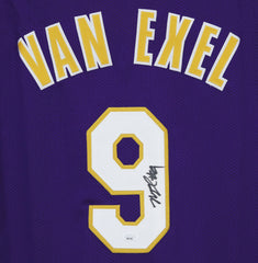 Nick Van Exel Los Angeles Lakers Signed Autographed Purple #9 Custom Jersey JSA COA
