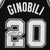 Manu Ginobili San Antonio Spurs Signed Autographed Black #20 Jersey Beckett Witness Certification