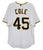 Gerrit Cole Pittsburgh Pirates Signed Autographed White #45 Jersey Schwartz Sticker Hologram Only