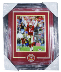 Joe Montana San Francisco 49ers Signed Autographed 8" x 10" Framed Photo PSA COA