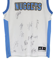 Denver Nuggets 2011-12 Team Signed Autographed White Jersey - 13 Autographs