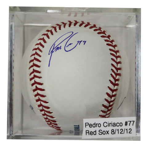 Pedro Ciriaco Boston Red Sox Signed Autographed Rawlings Official Major League Baseball with Display Holder