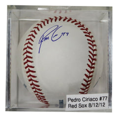 Pedro Ciriaco Boston Red Sox Signed Autographed Rawlings Official Major League Baseball with Display Holder