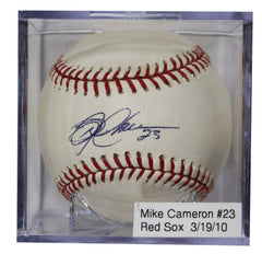 Mike Cameron Seattle Mariners Signed Autographed Rawlings Official Major League Baseball with Display Holder