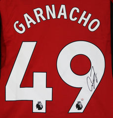 Alejandro Garnacho Signed Autographed Manchester United #49 Red Jersey PAAS COA