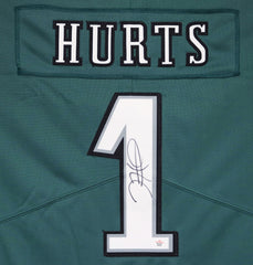 Jalen Hurts Philadelphia Eagles Signed Autographed Green #1 Jersey PAAS COA
