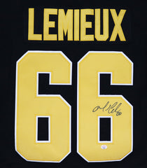 Mario Lemieux Pittsburgh Penguins Signed Autographed Black #66 Jersey PAAS COA