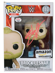 Brock Lesnar Signed Autographed WWE FUNKO POP #110 Vinyl Figure PAAS COA - SLIGHT DAMAGE