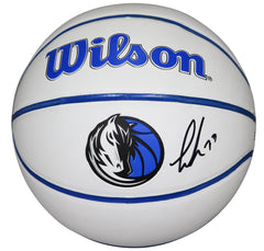 Luka Doncic Dallas Mavericks Signed Autographed Mavs Logo Mini Basketball PAAS COA
