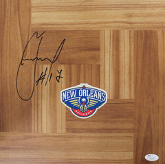Jonas Valanciunas New Orleans Pelicans Signed Autographed Basketball Floorboard JSA COA