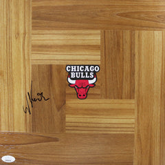 Nikola Vucevic Chicago Bulls Signed Autographed Basketball Floorboard JSA COA