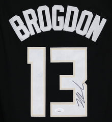 Malcolm Brogdon Milwaukee Bucks Signed Autographed Black #13 Jersey JSA COA