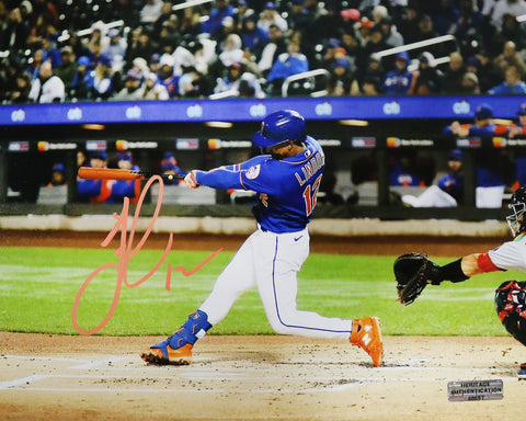 Francisco Lindor New York Mets Signed Autographed 8" x 10" Hitting Photo Heritage Authentication COA