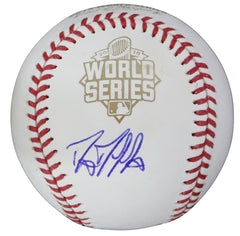 Danny Duffy Kansas City Royals Signed Autographed 2015 World Series Official Baseball JSA COA with Display Holder