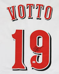 Joey Votto Cincinnati Reds Signed Autographed White #19 Custom Jersey PAAS COA