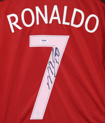 Cristiano Ronaldo Signed Autographed Portugal Red #7 Jersey PSA COA Sticker Hologram Only