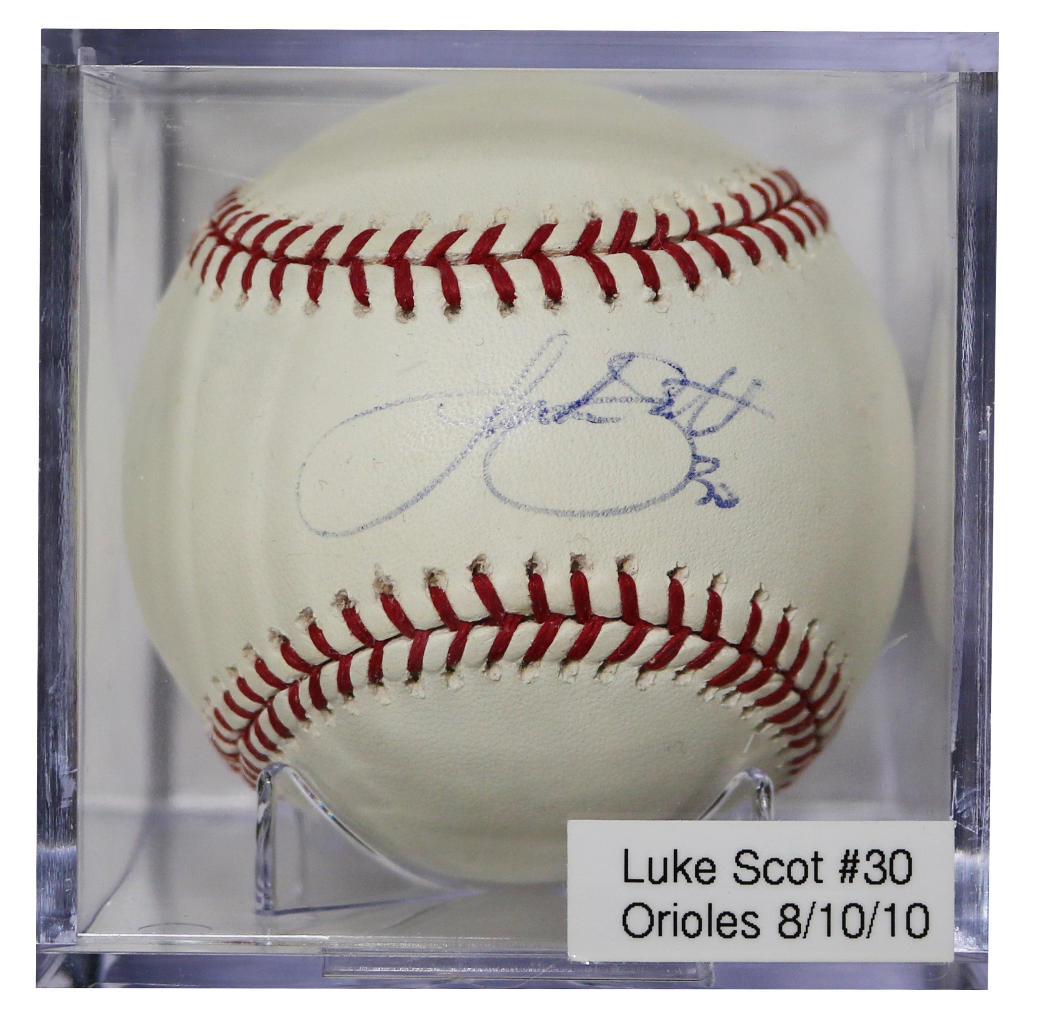 Luke Scott Baltimore Orioles Signed Autographed Major League Baseball ...