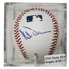 Chili Davis San Francisco Giants Signed Autographed Rawlings Official Major League Baseball with Display Holder