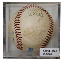 Chad Ogea Cleveland Indians Signed Autographed Rawlings Official Minor League Baseball with Display Holder