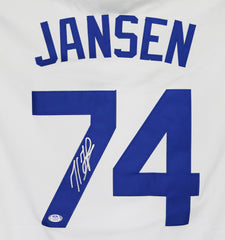 Kenley Jansen Los Angeles Dodgers Signed Autographed White #74 Jersey PSA In the Presence COA