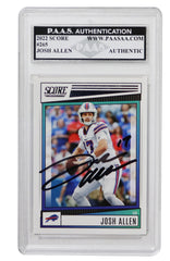Josh Allen Buffalo Bills Signed Autographed 2022 Panini Score #265 Football Card PAAS Certified