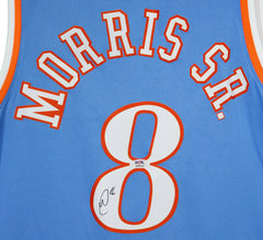 Marcus Morris Sr. Los Angeles Clippers Signed Autographed Blue #8 Jersey PSA COA